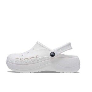 NEW - Crocs Women's Baya Platform Clog Slip On White Women's Size 9